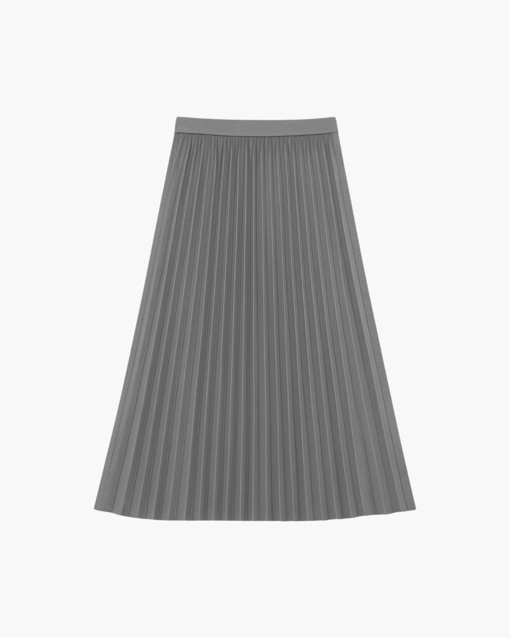Flowy Pleated Maxi Skirt with Elastic Waistband