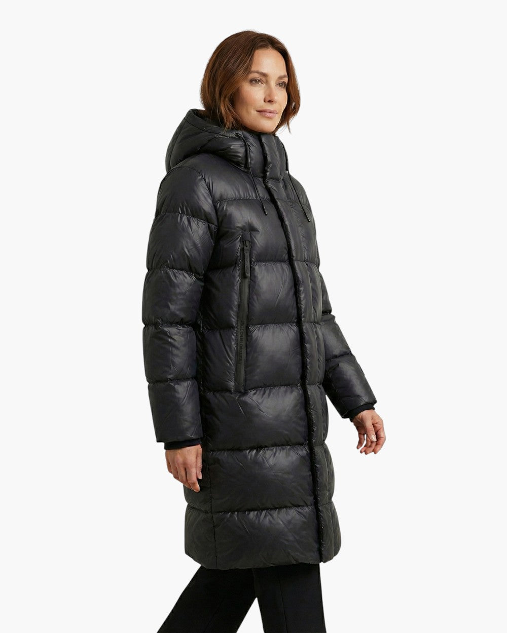 Long-Length Puffer Parka, Hooded with Zip Pockets