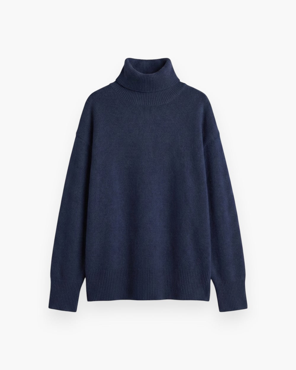 Relaxed Fit Turtleneck Sweater with Drop Shoulder
