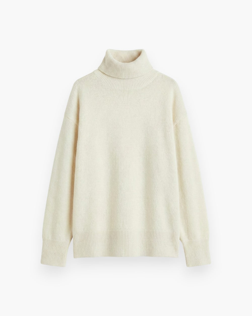 Relaxed Fit Turtleneck Sweater with Drop Shoulder