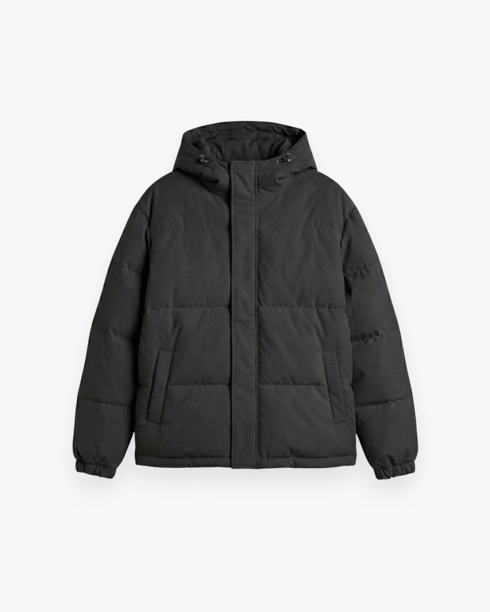 Hooded Puffer Jacket With Side Pockets