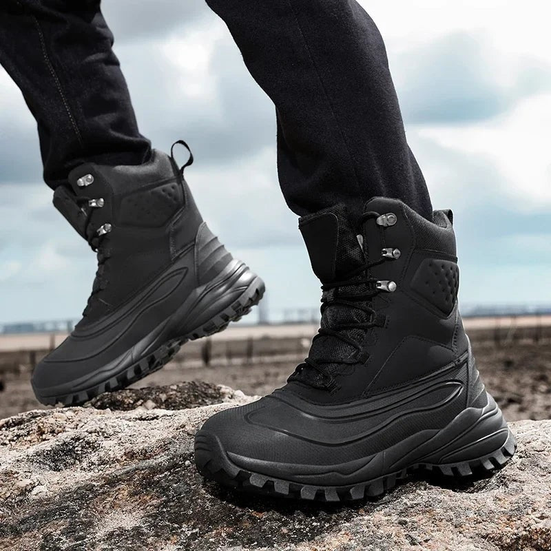 Winter Hiking Snow Boots Lace Up High Top