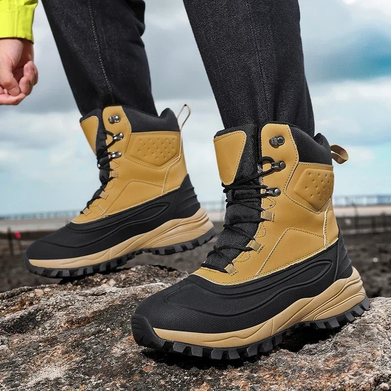 Winter Hiking Snow Boots Lace Up High Top