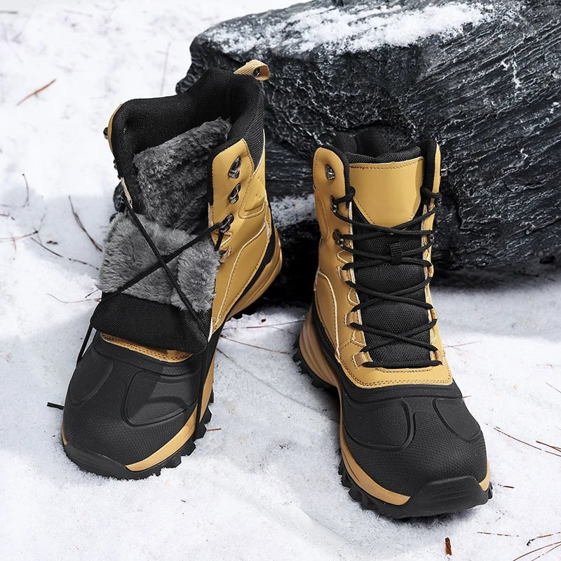 Winter Hiking Snow Boots Lace Up High Top
