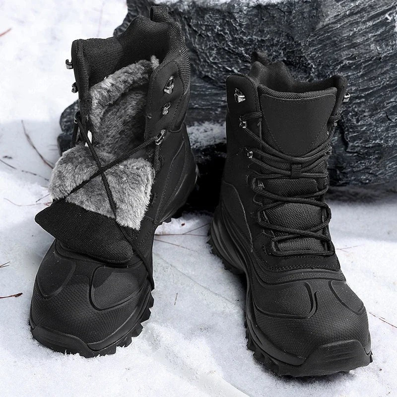 Winter Hiking Snow Boots Lace Up High Top