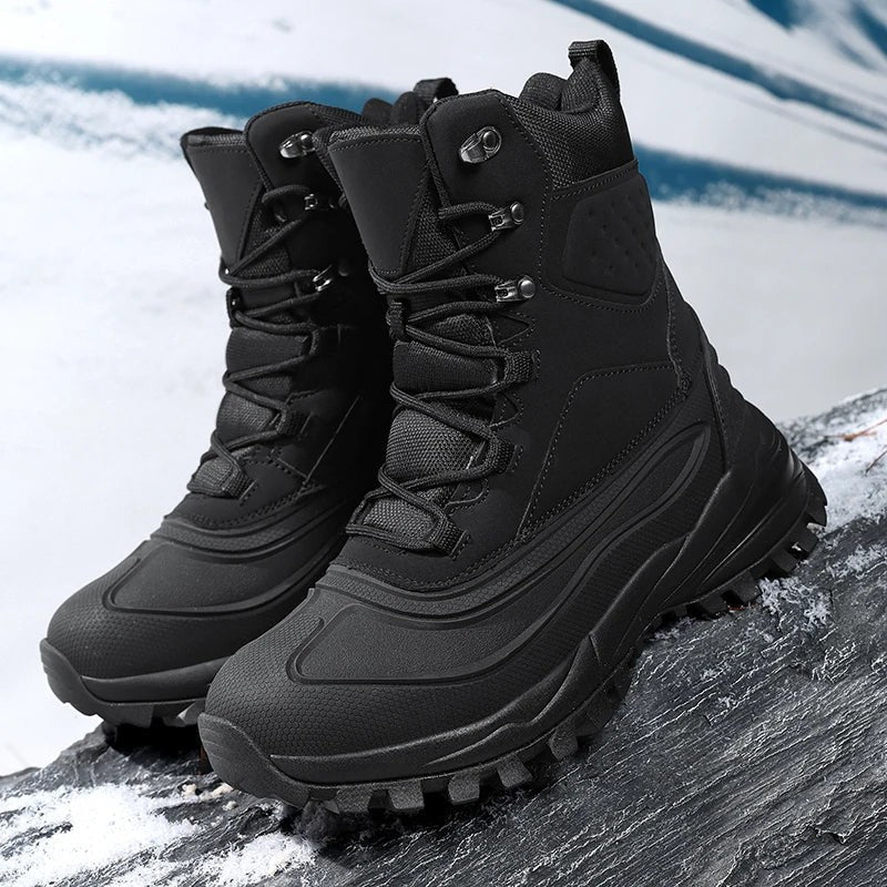 Winter Hiking Snow Boots Lace Up High Top