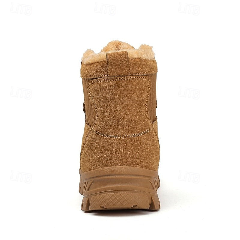 Hiking Ankle Boots Lace Up Sherpa Lined