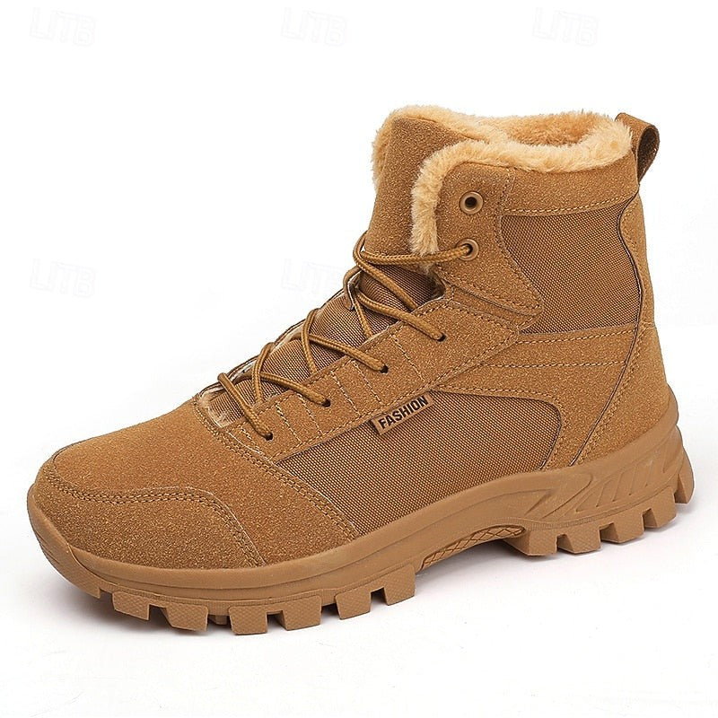 Hiking Ankle Boots Lace Up Sherpa Lined
