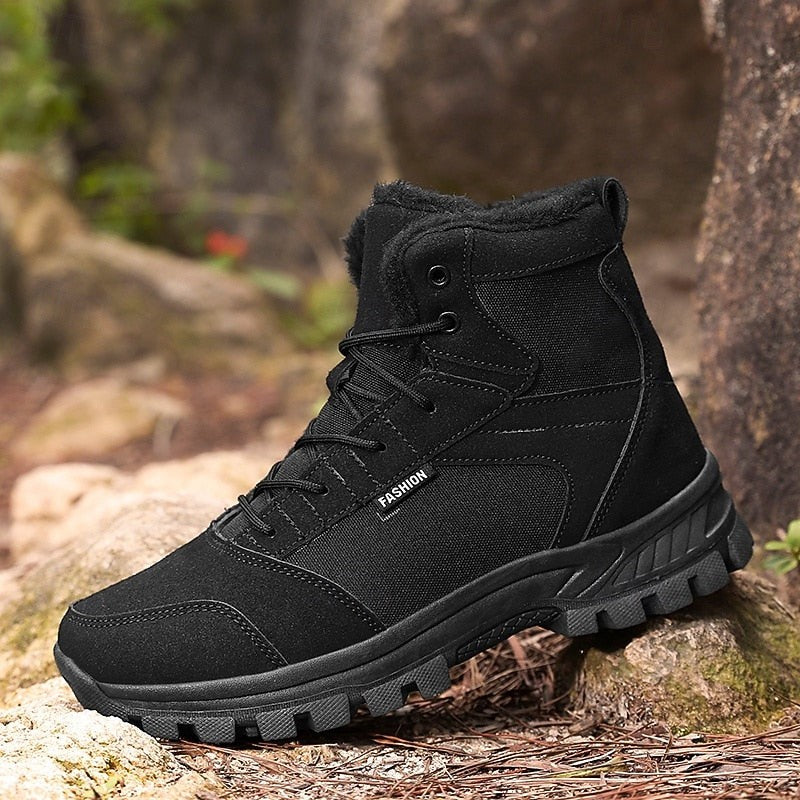 Hiking Ankle Boots Lace Up Sherpa Lined